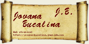 Jovana Bučalina vizit kartica